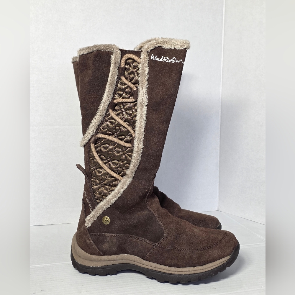 Windriver Waterproof Suede Boots Womans Size 6 Side Zip 400g T-Max Insulation - Picture 2 of 9